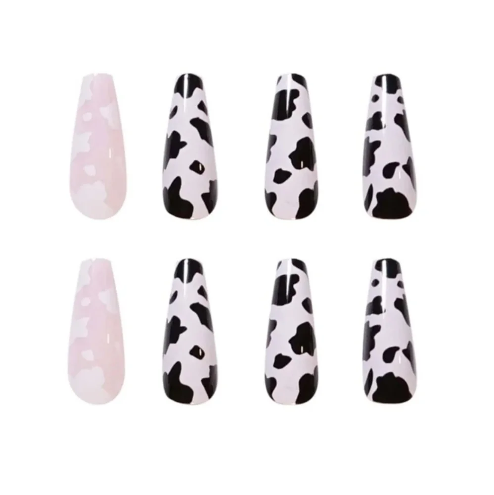 Cow Print 24 PC False Nails - Picture 2 of 3